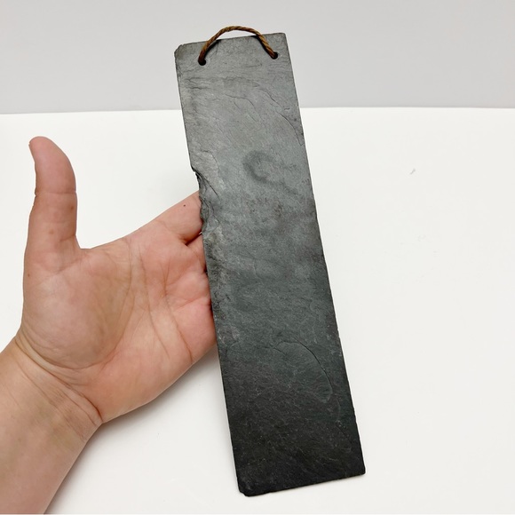 Vintage Handpainted Purple Mushrooms Floral on Slate Wall Hanging - Picture 7 of 7